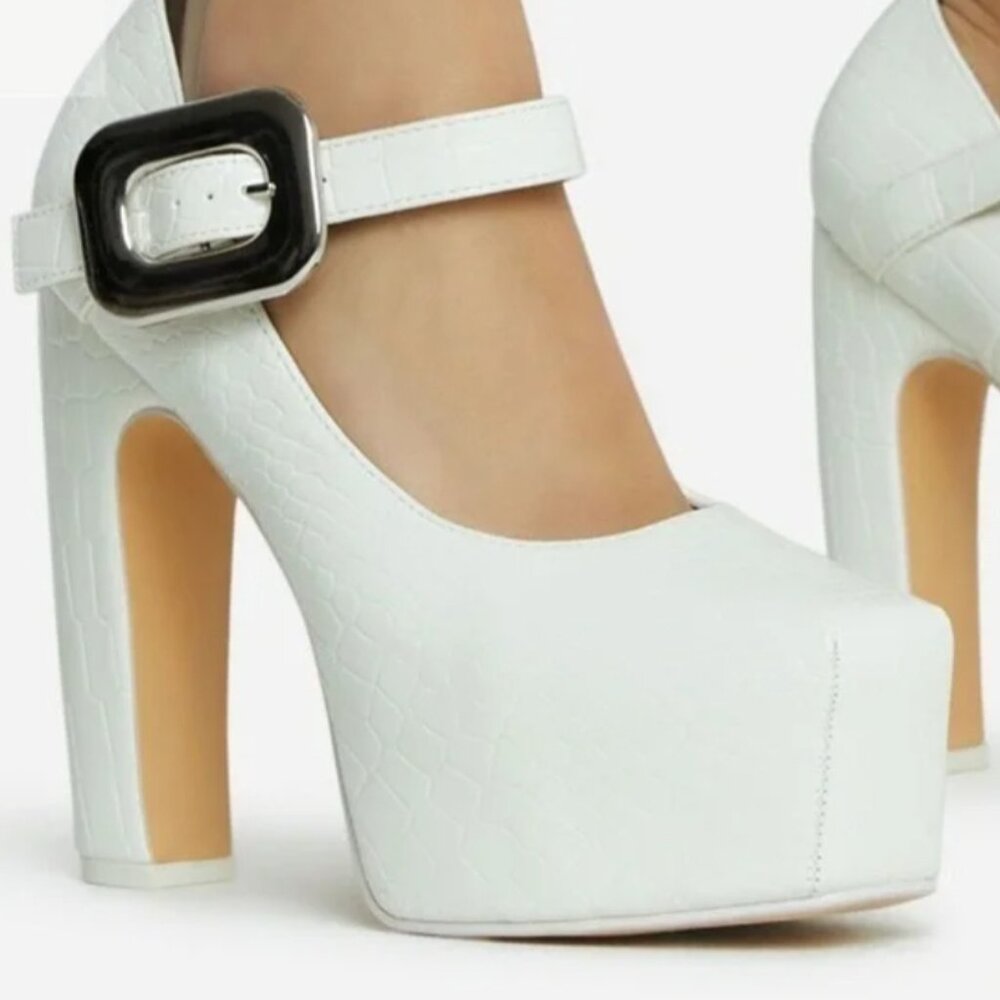 Ego Square Toe Platform Heels - image 4